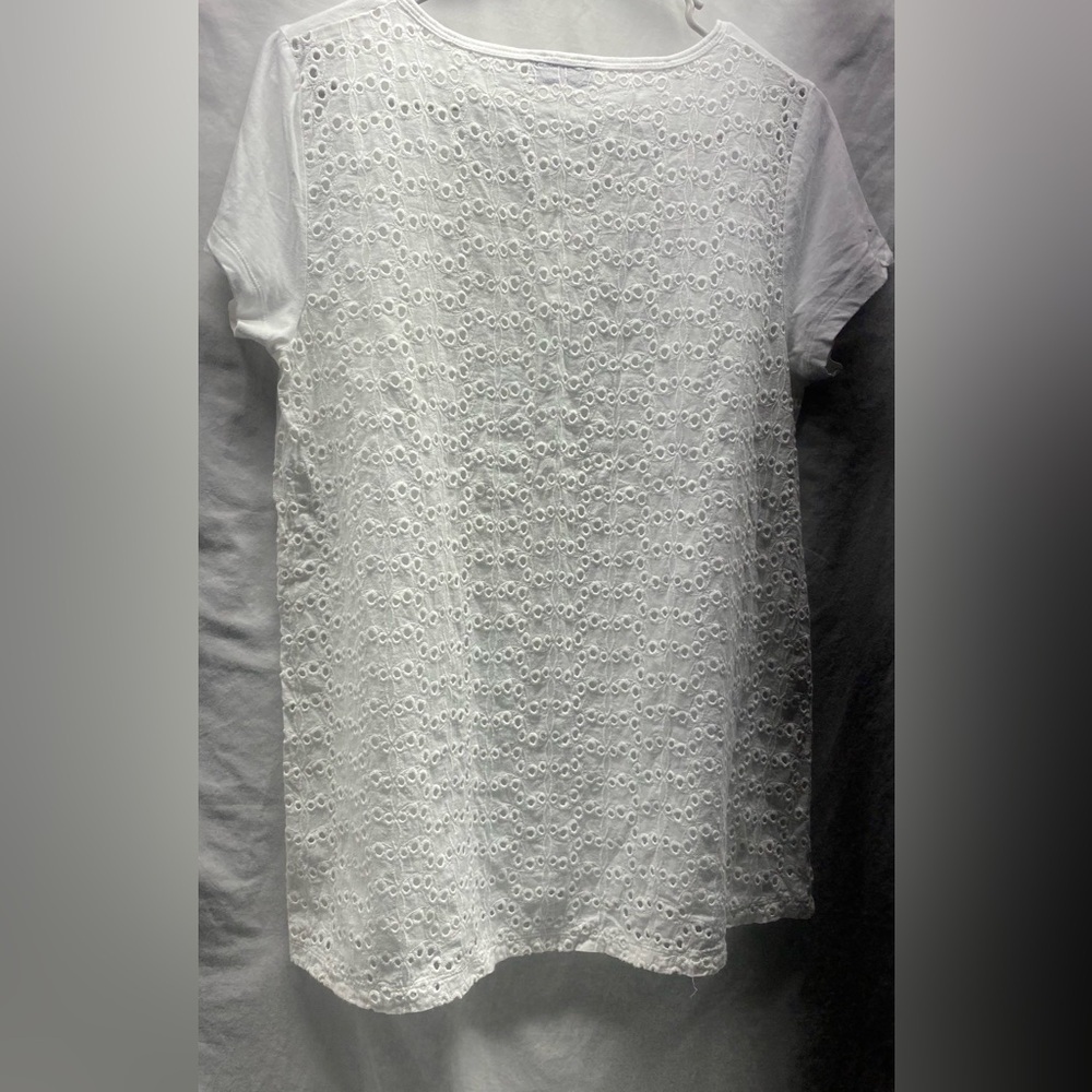 Vineyard Vines White Eyelet Top XS Oversized